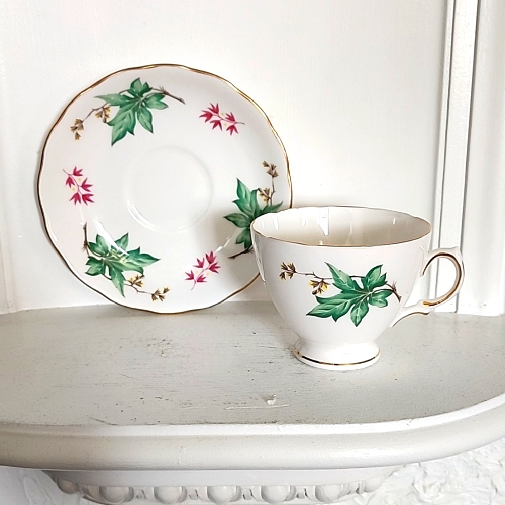 Royal Vale 7350 Footed Cup & Saucer Set made In England